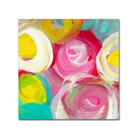 Trademark Fine Art Amy Vangsgard 'Rose Garden Circles Square 2' Canvas Art, 18x18 AV0232-C1818GG